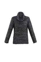 Marble Of Scotland Women's Marled Cowl Sweater BLACK