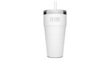 YETI RAMBLER 26 OZ STACKABLE CUP WITH STRAW LID WHITE