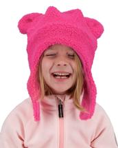 Obermeyer Kids Ted Fur Hat POWERPINK
