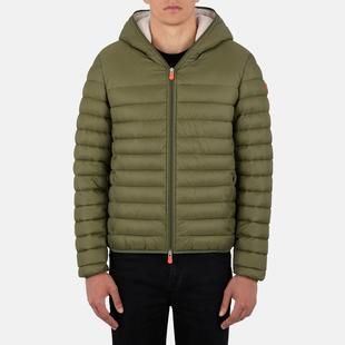 Save The Duck Men's Nathan Faux Fur Lined Hooded Jacket DUSTYOLIVE
