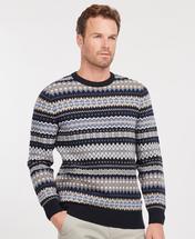 Barbour Men's Case Fair Isle Crew Jumper MIDNIGHT