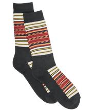 PENDLETON ACADIA NATIONAL PARK STRIPE CREW SOCKS BLACK