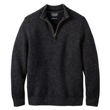 Pendleton Men's Quarter Zip Shetland Sweater BLACKHEATHER