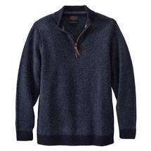 Pendleton Men's Quarter Zip Shetland Sweater NAVYBLUEHEATHER