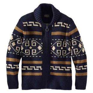 Pendleton Men's Original Westerley Sweater NAVY/BROWN