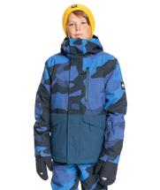 Quiksilver Boys 8-16 Mission Printed Block Snow Jacket BLUEBIRDGIANTCAMO