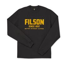 Filson Men's Long Sleeve Pioneer Graphic T-Shirt BLKBTTROUT