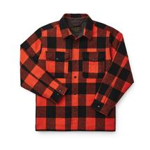 Filson Men's Lined Mackinaw Wool Jac-Shirt BLACK/BLAZE