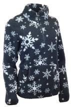 Neve Women's Snowflake Sherpa Half Zip BLACK