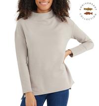 Free Fly Women's Bamboo Thermal Fleece Mockneck DUNE