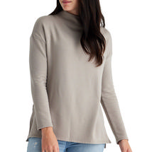 Free Fly Women's Bamboo Thermal Fleece Mockneck HEATHERSTONE