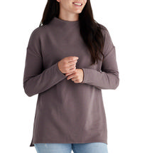 Free Fly Women's Bamboo Thermal Fleece Mockneck PURPLEPEAK