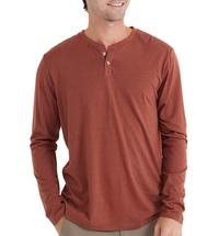 Free Fly Men's Bamboo Heritage Henley CLAY