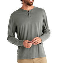 Free Fly Men's Bamboo Heritage Henley FATIGUE
