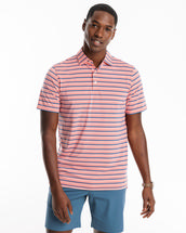 Southern Tide Men's Brrr-eeze Basin Stripe Performance Polo ROUGERED