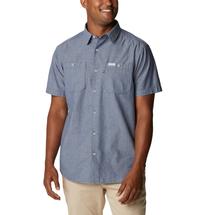 Columbia Men's Scenic Ridge Woven Short Sleeve DARKMOUNTAINC