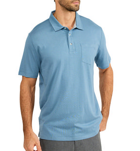 Free Fly Men's Bamboo Heritage Polo BLUEFOG