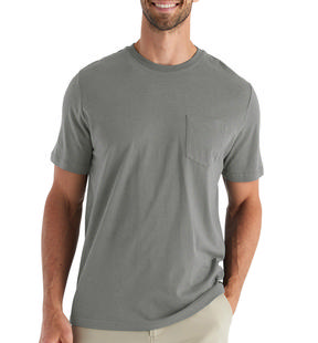 Free Fly Men's Bamboo Heritage Pocket Tee FATIGUE