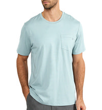 Free Fly Men's Bamboo Heritage Pocket Tee FLATSBLUE