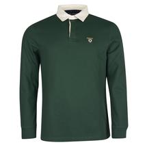 Barbour Men's Crest Rugby Shirt SYCAMORE