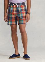 Polo Ralph Lauren Men's 5.75-Inch Traveler Classic Swim Trunk BLUE/REDMULTI