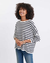 Mer Sea Women's Catalina Sweater WHITENAVYSTRIPES