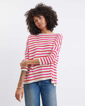 Mer Sea Women's Catalina Sweater POPPY/BRTINKSTRIPE