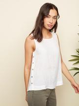 Charlie B Women's Linen Tank Top WHITE