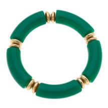 Canvas Lelani Resin Disc Stretch Bracelet GREEN