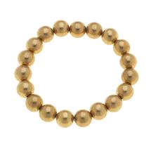 Canvas Chloe Beaded Stretch Bracelet in Worn Gold WORNGOLD