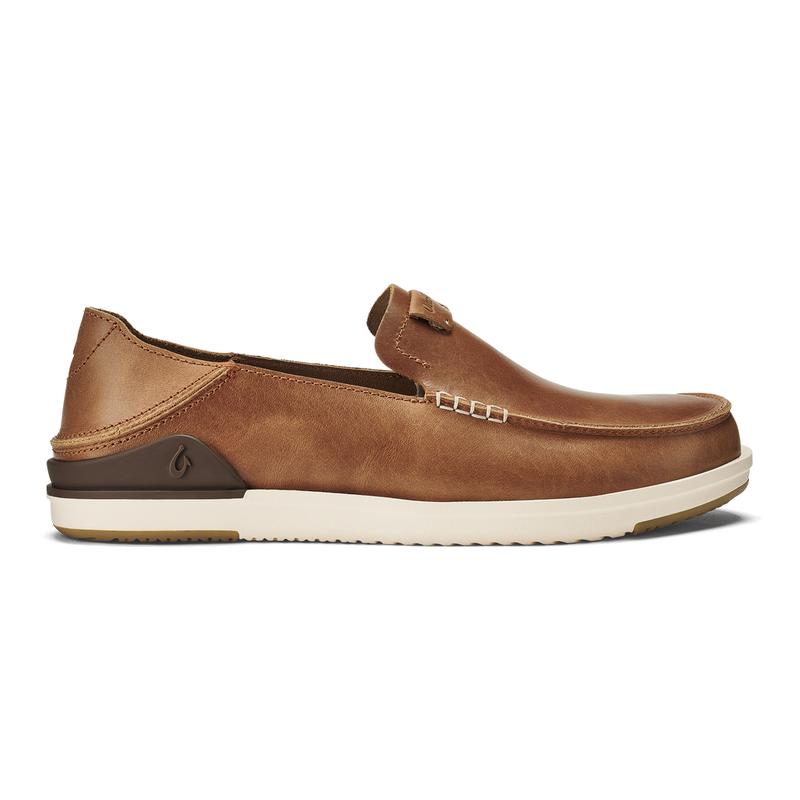 Olukai Men's Kakaha Leather Slip-On Shoes FOX