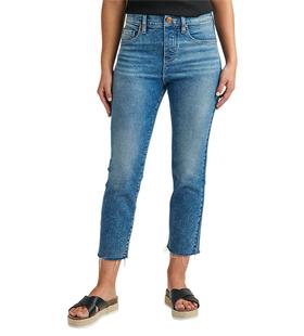 Jag Jeans Women's Valentia High Rise Straight Crop Pull-On Jeans COASTALBLUE