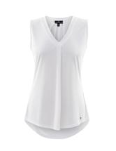 Marble Of Scotland Women's Shirred Tank WHITE