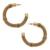 Canvas Style Felicity Bamboo Hoop Earrings in Natural NATURAL