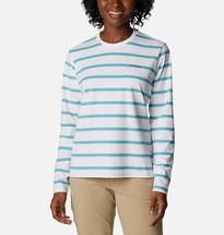 Columbia Women's Sun Trek Pattern Long Sleeve T-Shirt SEAWAVESUNRIS