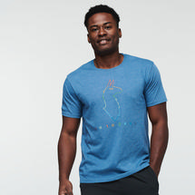 Cotopaxi Men's Electric Llama T-Shirt DENIM