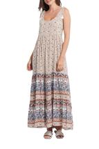 Tribal Women's Border Print Maxi Dress WARMSAND