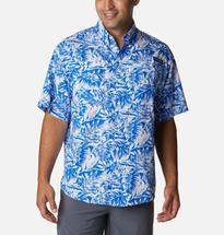 Columbia Men’s PFG Super Tamiami Short Sleeve Shirt BLUEMACAWHAWA