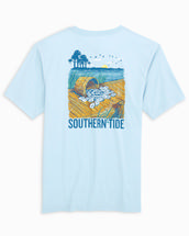 Southern Tide Men's Oysters On The Dock T-Shirt DREAMBLUE