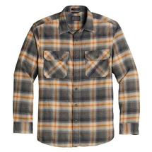 Pendleton Men's Plaid Burnside Double-Brushed Flannel Shirt GREY/TAN/RED