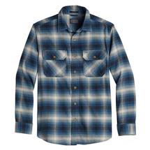 Pendleton Men's Plaid Burnside Double-Brushed Flannel Shirt NAVY/TAN