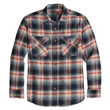 Pendleton Men's Plaid Burnside Double-Brushed Flannel Shirt NVY/IVORY/RED