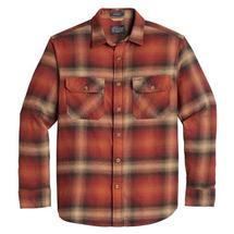 Pendleton Men's Plaid Burnside Double-Brushed Flannel Shirt RED/BRN/TAN