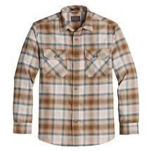 Pendleton Men's Plaid Burnside Double-Brushed Flannel Shirt TAN/BRN/IVORY