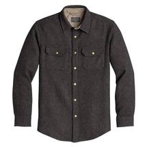 Pendleton Men's Lambswool Twill Snap Shirt BLACK/TAUPE