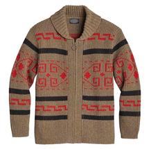 Pendleton Men's Original Westerley Sweater TAUPEMIX/RED
