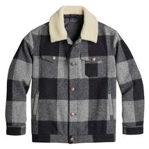 Pendleton Men's Stadium Cloth Plaid Trucker Jacket GREY/BLACK/CHECK