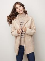 Charlie B Women's Reversible Faux Suede Coat OAT