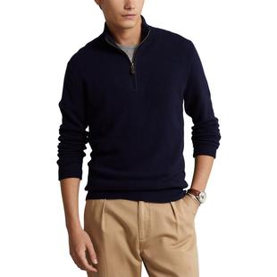 Polo Ralph Lauren Original Label Lux Merino Half Zip Sweater - Non Logo HUNTERNAVY