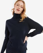 Barbour Women's Pendle Roll-Neck Sweater NAVY/ROSEWOOD
